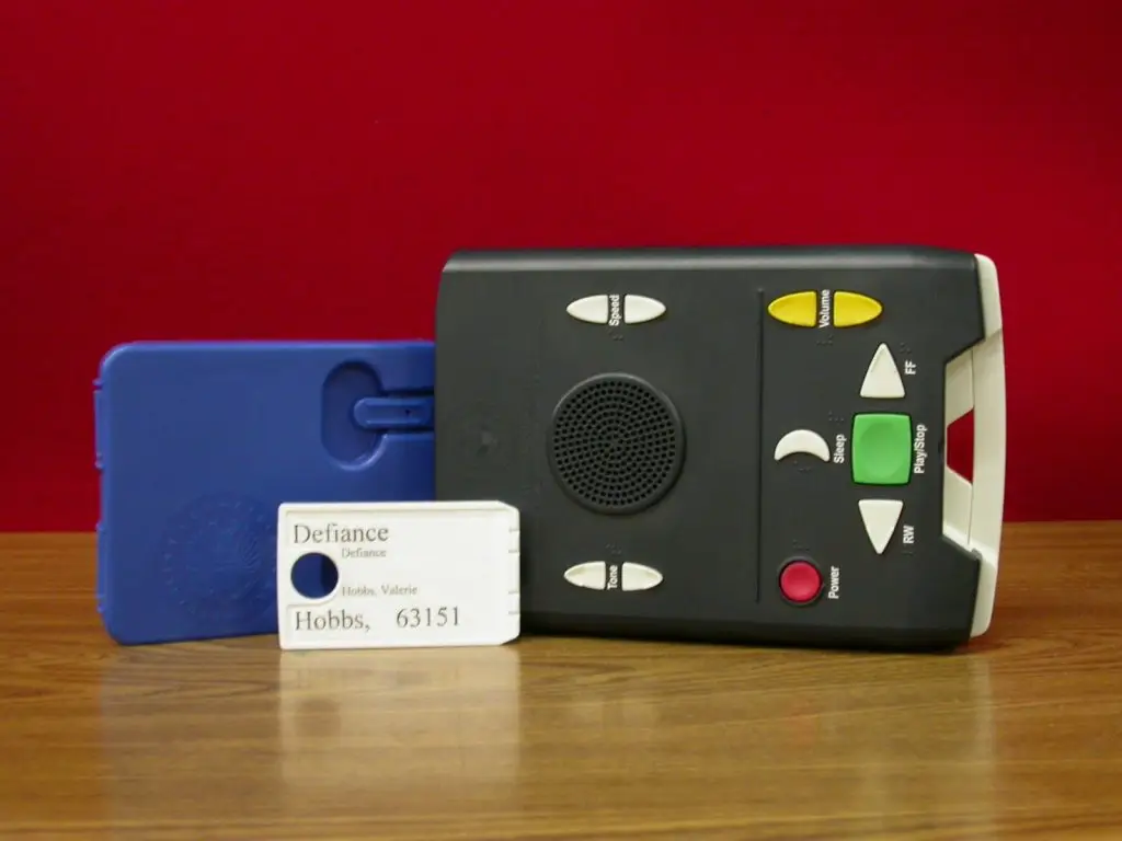 Talking Books equipment. Call the library to find out more.